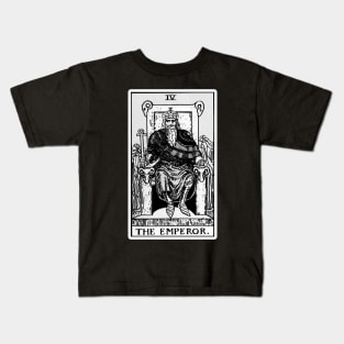 IV. The Emperor Tarot Card | Black and white Kids T-Shirt